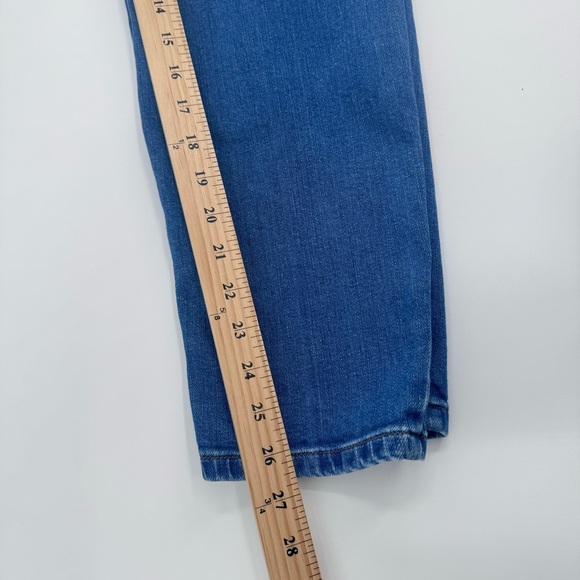 Eileen Fisher Jeans Women 0 Blue Mom Mid Rise Organic Denim Stretch Comfy Ankle - Picture 11 of 12